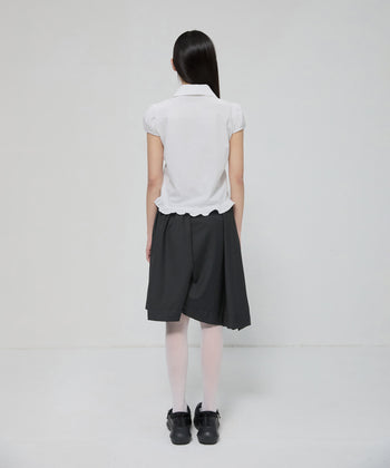 FLARE UP -  Cloud Puff Blouse 雲朵泡泡袖襯衫 T-F1094 (白色)