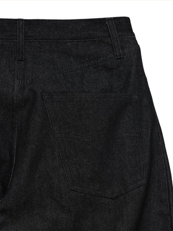 6CRAYON 11.3oz Wide-Leg Baggy Denim Pants 牛仔長褲 (黑色) P-C159