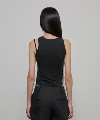 FLARE UP - Braided Sleeveless 編織無袖衫 T-F1088 (黑色)