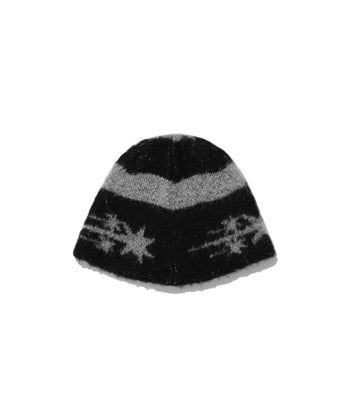 NICEGHOSTCLUB - STRIPE 3-STAR LOGO MOHAIR BEANIE 條紋三星標誌馬海毛針織帽 AC-N182