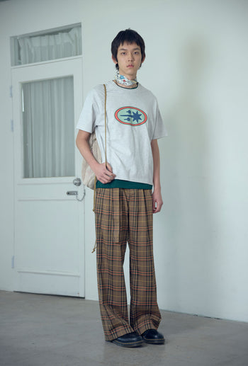 NICEGHOSTCLUB - OVAL 3STAR LOGO TEE 橢圓圖案T恤 [淺灰] T-N228