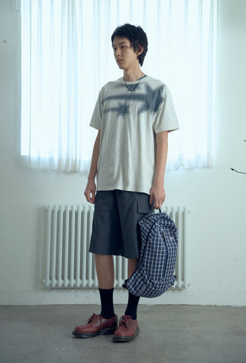 NICEGHOSTCLUB - 3STAR HALFTONE TEE 像素圖案T恤 [燕麥色] T-N230