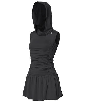 FLARE UP - Hooded High Neck Dress 連帽高領連身裙 P-F214 (黑色)