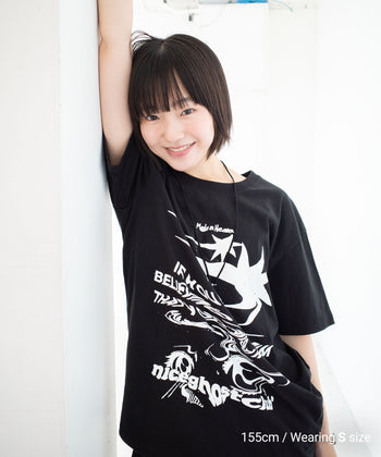 NICEGHOSTCLUB - TORNADO LOGO  PIGMENT TEE [黑色] T-N1020