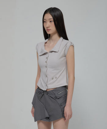 FLARE UP - Asymmetrical Layered Mini Skirt 不對稱層疊迷你裙 P-F211
