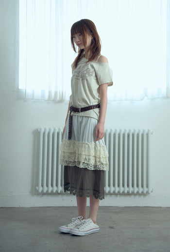 NICEGHOSTCLUB - ghost raw edge tee [黃色] T-N1037