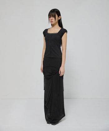 FLARE UP - Lace Sleeve Top 蕾絲袖上衣 T-F1092