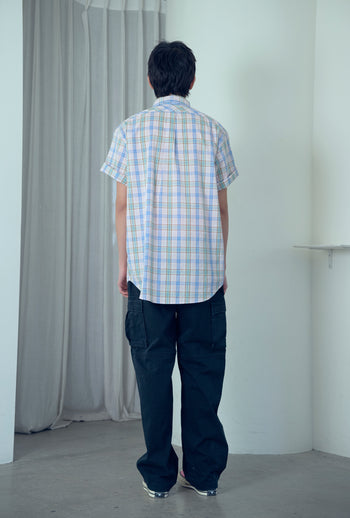 NICEGHOSTCLUB angel check big big half shirt 天使格紋大半身襯衫(粉色) T-N214
