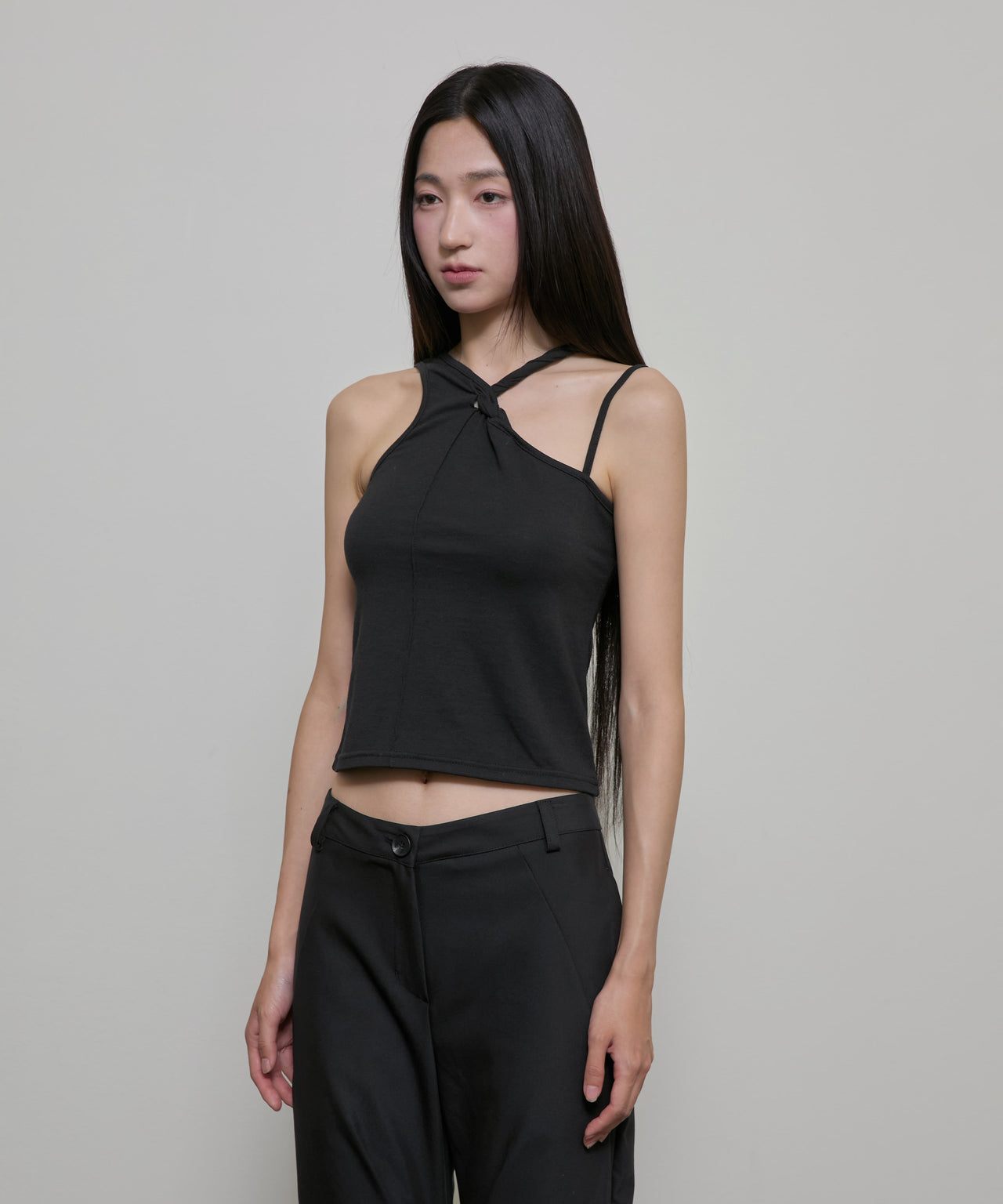 FLARE UP - Braided Sleeveless 編織無袖衫 T-F1088 (黑色)
