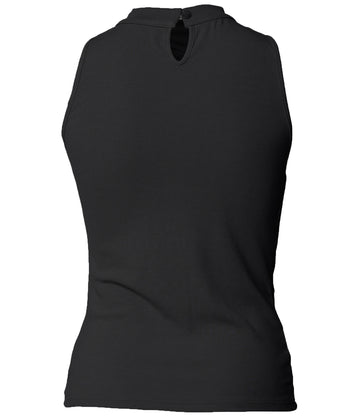 FLARE UP - Draped Sleeveless Top 垂褶無袖上衣 T-F1097 (黑色)