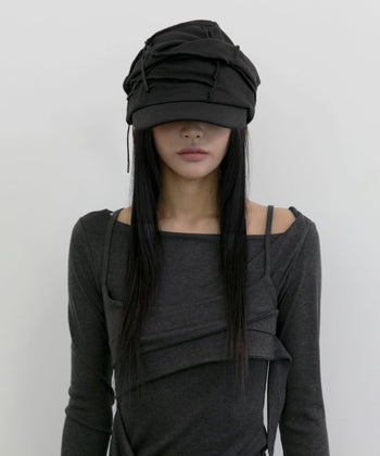 FLARE UP - Soi Draped Cap 垂褶帽 AC-F206 (黑色)