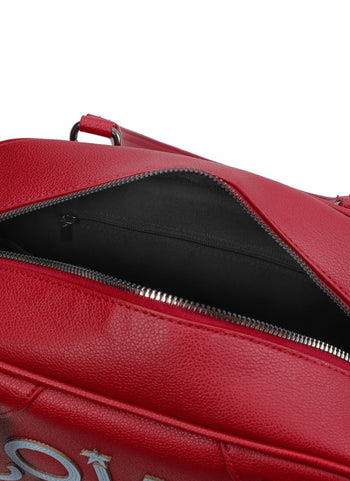 COIRIS - RODIC LEATHER PATCHWORK BOWLING BAG  (紅色）AC-C201