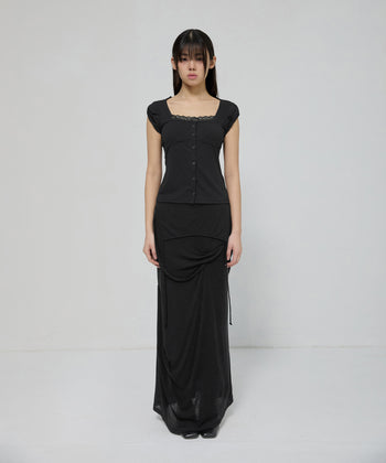 FLARE UP - Lace Sleeve Top 蕾絲袖上衣 T-F1092