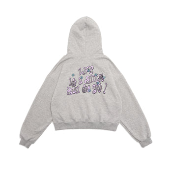 T-C151 CARRYON 26 Pre-Spring LIFE IS A BITCH Hoodie 內刷毛帽T 灰色