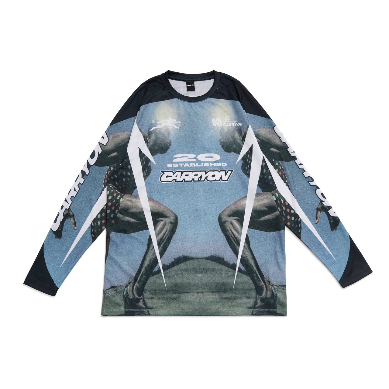 T-C150 CARRYON 26 Pre-Spring Running Man Graphic Jersey 球衣 藍綠