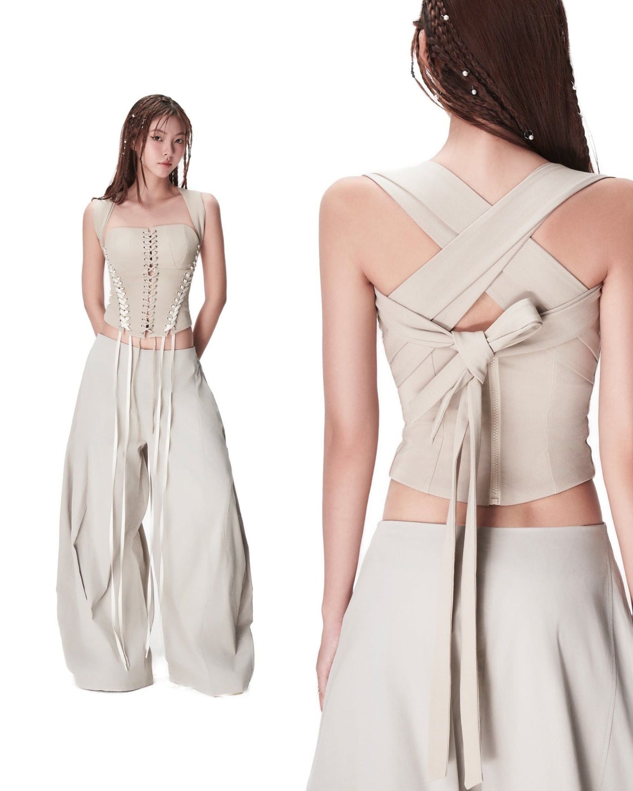 BUNNYHILL -T-B172 PANACEA TOP 綁帶馬甲上衣