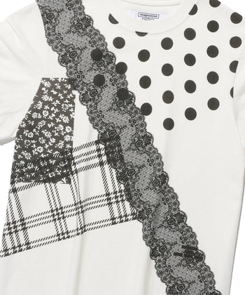 NICEGHOSTCLUB - ffats mix pattern tee [白色] T-N1038