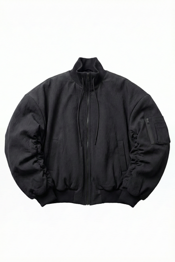 冬季 飛行員夾克 重磅 皺摺 棉服 外套