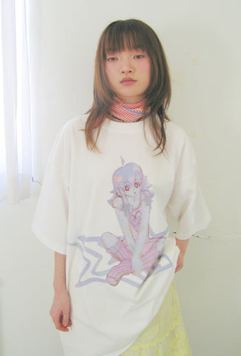 NICEGHOSTCLUB - star girl big big tee [白色] T-N1036