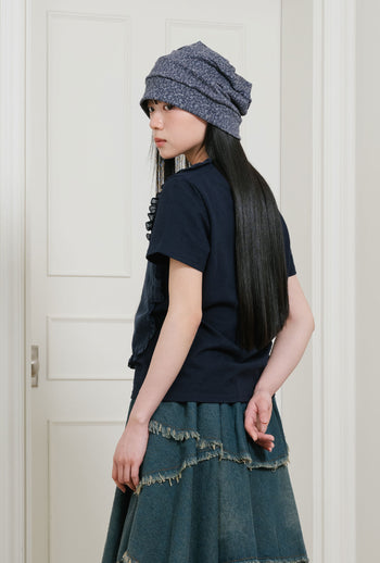 NICEGHOSTCLUB - ffats flower turban beanie [藍色] AC-N68