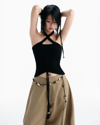 BUNNYHILL - V-B06 CHERIE HALTER TOP 露背交叉吊帶背心