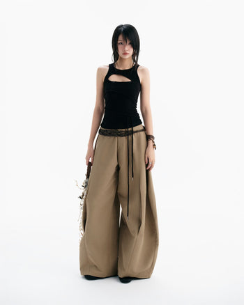 BUNNYHILL -T-B177 CONRAD SLEEVELESS TOP 鏤空背心 (黑色)