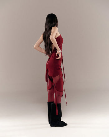 BUNNYHILL - V-B06 CHERIE HALTER TOP 露背交叉吊帶背心 (紅色)