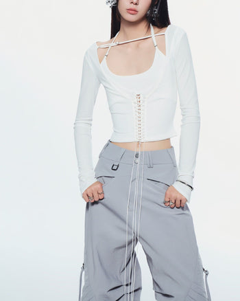 BUNNYHILL - P-B134 DEWDROP PANTS 剪裁機能長褲