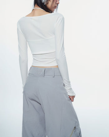 BUNNYHILL -T-B176 BISOU LONG SLEEVE TOP 馬甲抽繩長袖上衣