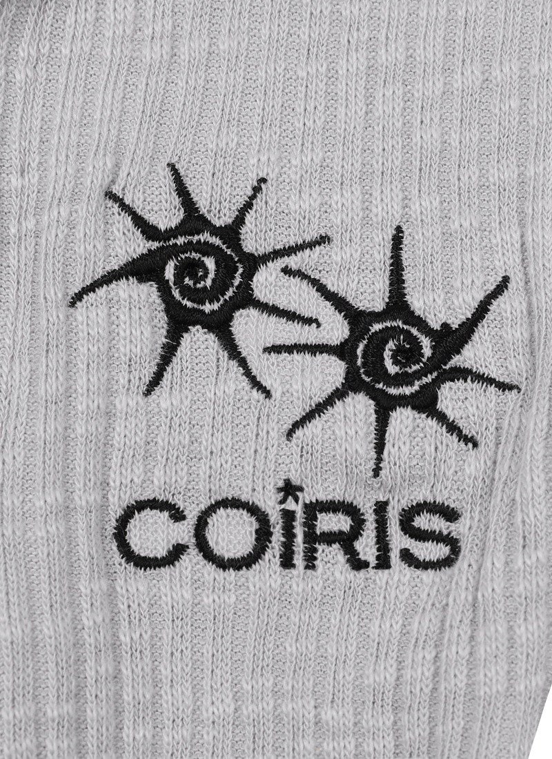 COIRIS - ROXI EYELET CORSET HALF T (灰色）T-C1042