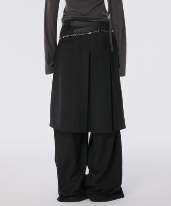 FLARE UP - Pleats Midi Skirt 褶襉中長裙 P-F215 (黑色)