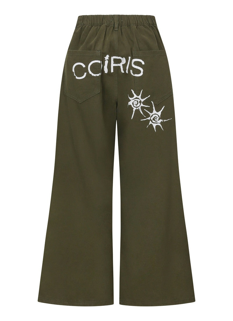 COIRIS - DREN BACK DIRTY LOGO 降落傘褲 [卡其綠] P-C157