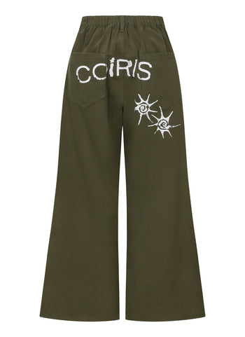 COIRIS - DREN BACK DIRTY LOGO 降落傘褲 [卡其綠] P-C157