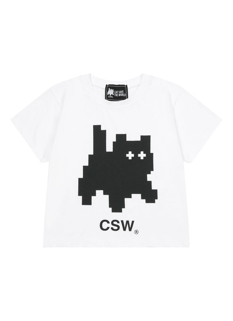 CSW - MELTING SIGNATURE BIG LOGO CROP T T-C210