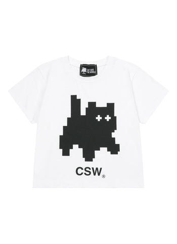 CSW - MELTING SIGNATURE BIG LOGO CROP T T-C210