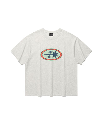 NICEGHOSTCLUB - OVAL 3STAR LOGO TEE 橢圓圖案T恤 [淺灰] T-N228