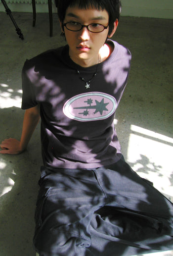NICEGHOSTCLUB - OVAL 3STAR LOGO TEE 橢圓圖案T恤 [炭灰] T-N228