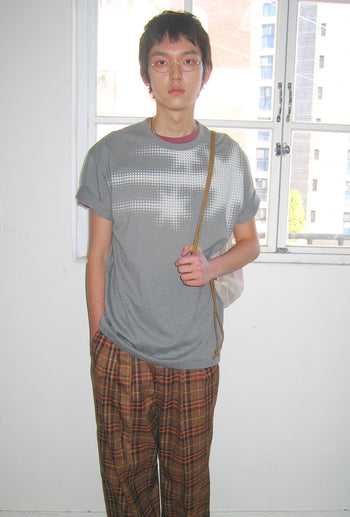 NICEGHOSTCLUB - 3STAR HALFTONE TEE 像素圖案T恤 [灰色] T-N230
