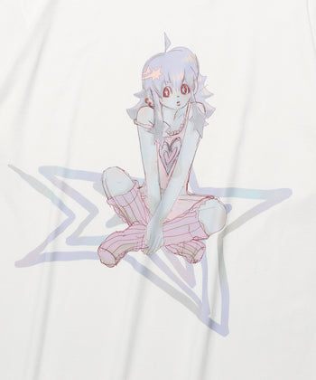 NICEGHOSTCLUB - star girl big big tee [白色] T-N1036