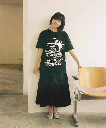 NICEGHOSTCLUB - TORNADO LOGO  PIGMENT TEE [黑色] T-N1020