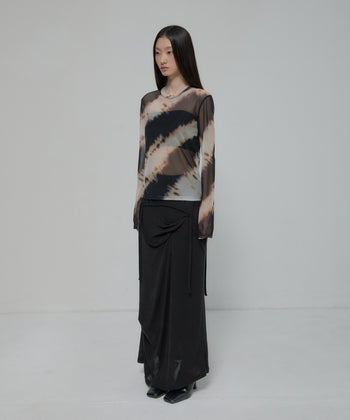 FLARE UP - Sheer Mesh Long Sleeve 透視網紗長袖 T-F1098