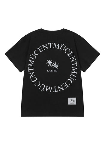 MUCENT X COIRIS SIGNATURE LOGO MIX HALF T (黑色）T-C1039