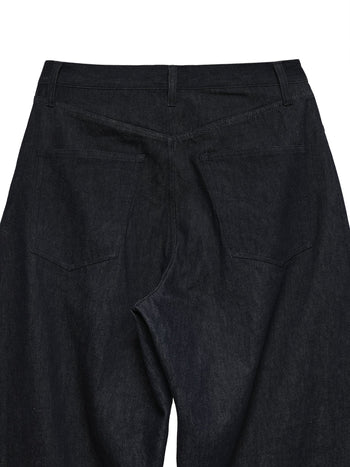 6CRAYON 11.3oz Wide-Leg Baggy Denim Pants 牛仔長褲 (深藍色) P-C159