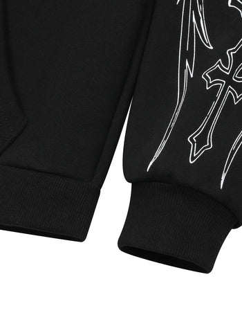 MUCENT - POZEN MIX LETTERING HOOD ZIP-UP UNISEX J-M104