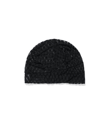 NICEGHOSTCLUB - ffats dot mesh turban beanie [黑色] AC-N67