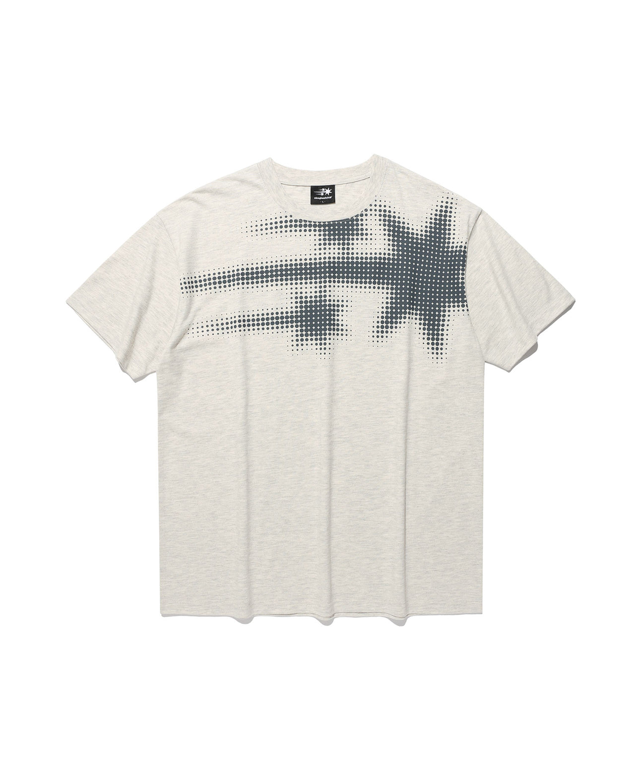 NICEGHOSTCLUB - 3STAR HALFTONE TEE 像素圖案T恤 [燕麥色] T-N230