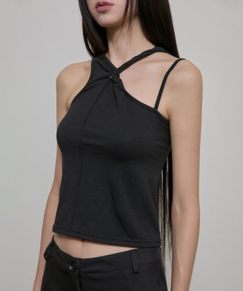 FLARE UP - Braided Sleeveless 編織無袖衫 T-F1088 (黑色)