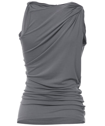 FLARE UP - Braided Asymmetrical Sleeveless 編織不對稱無袖衫 T-F1089 (灰色)
