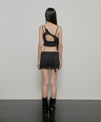 FLARE UP - 4-Layered Skirt 特殊四層裙 P-F209 (黑色)