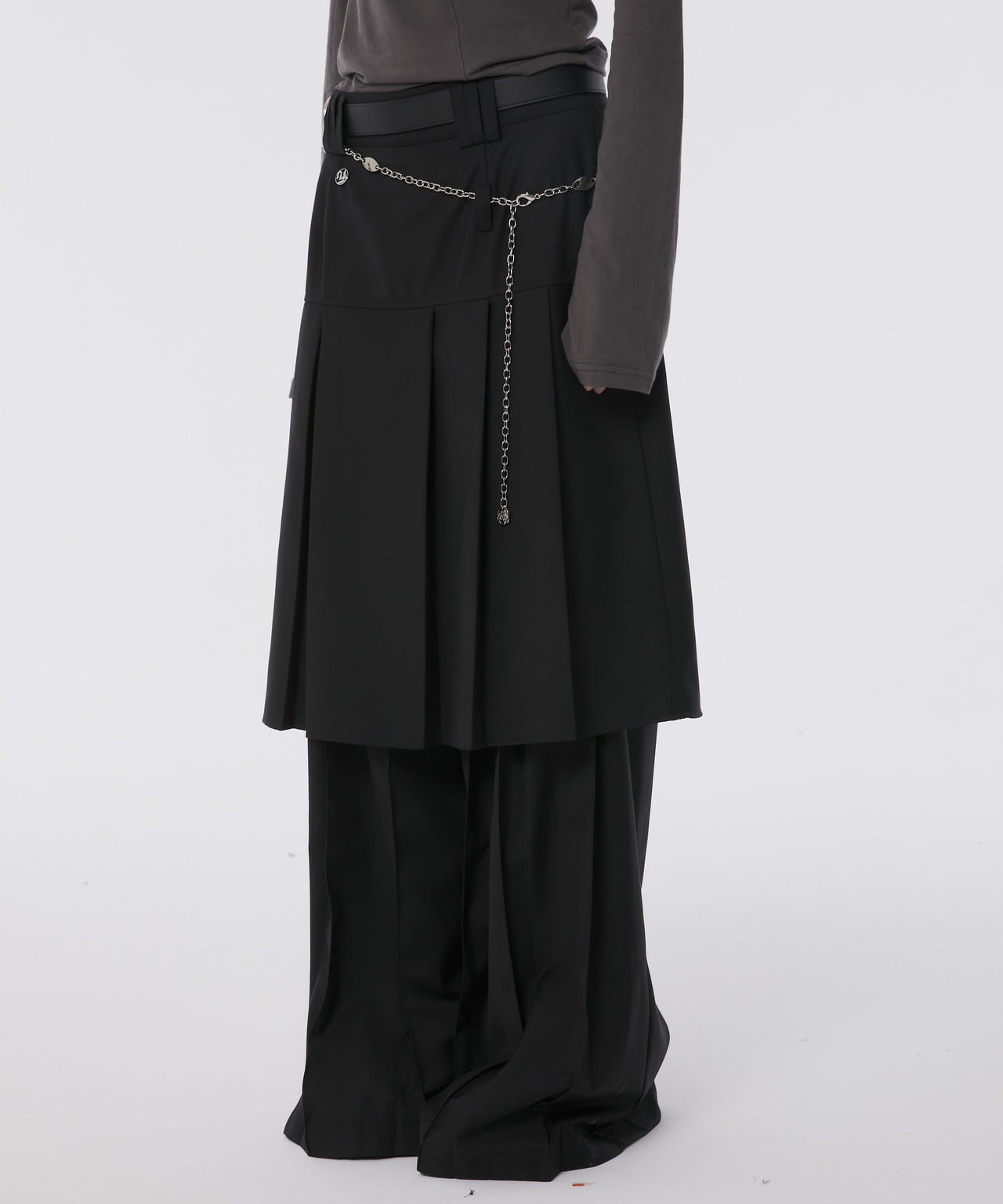 FLARE UP - Pleats Midi Skirt 褶襉中長裙 P-F215 (黑色)